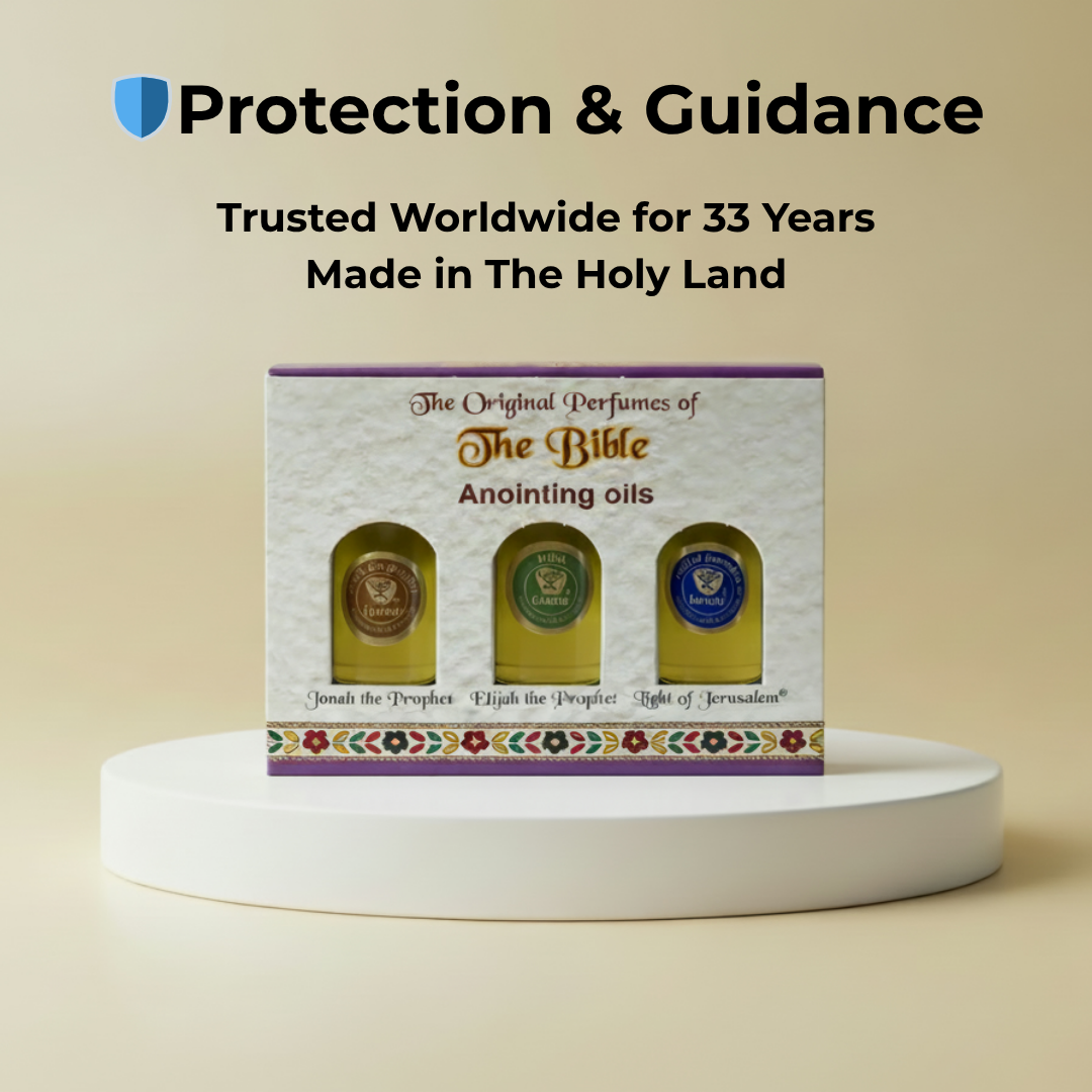 Set of 3 Authentic Holy Land Anointing Oils - 10ml/0.34oz Each Bottle