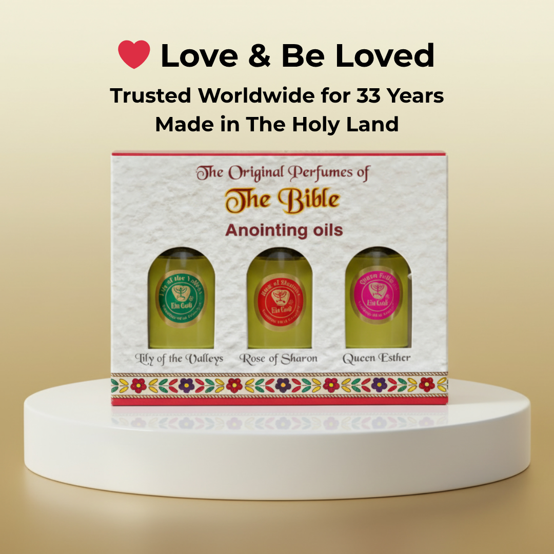 Set of 3 Authentic Holy Land Anointing Oils - 10ml/0.34oz Each Bottle