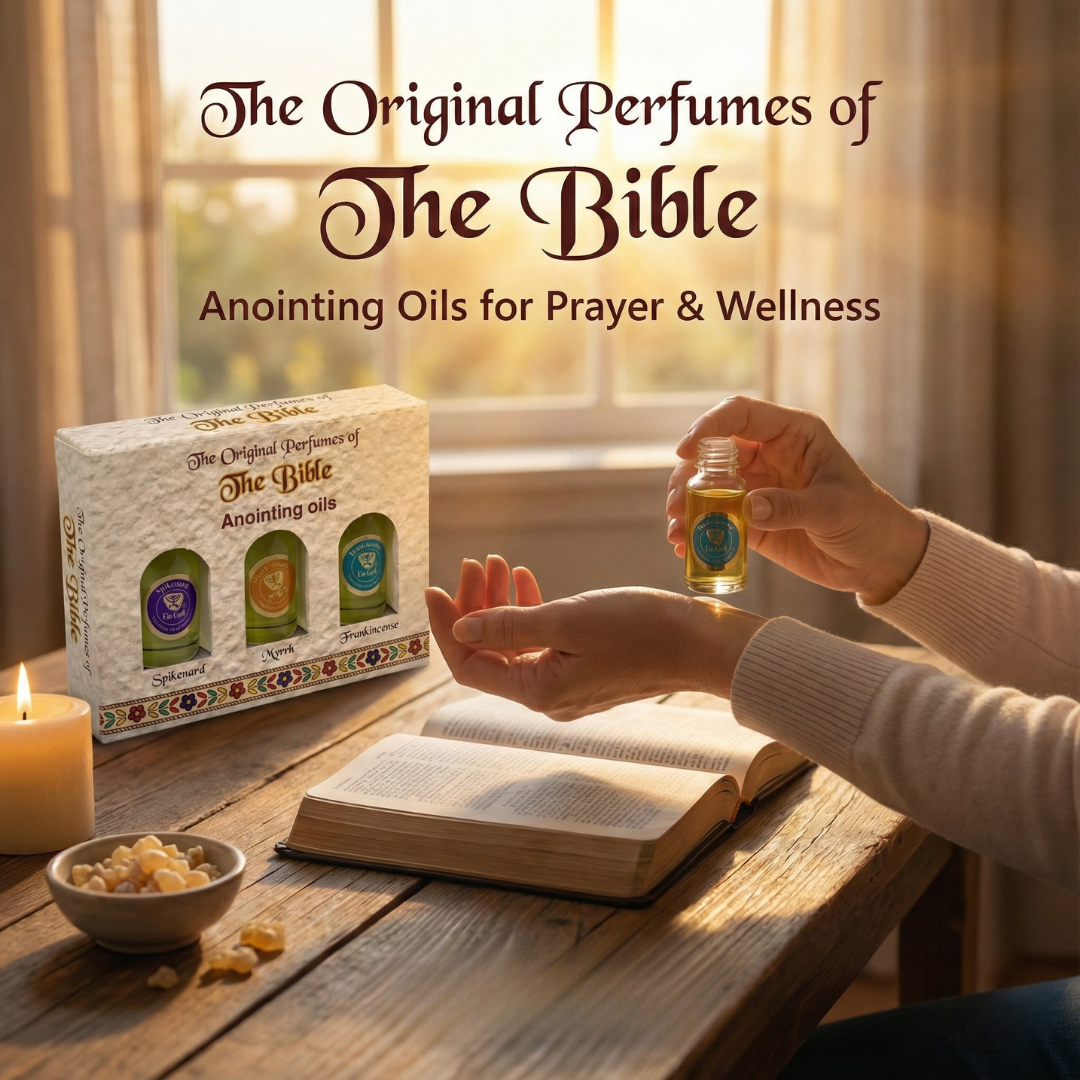 Set of 3 Authentic Holy Land Anointing Oils - 10ml/0.34oz Each Bottle