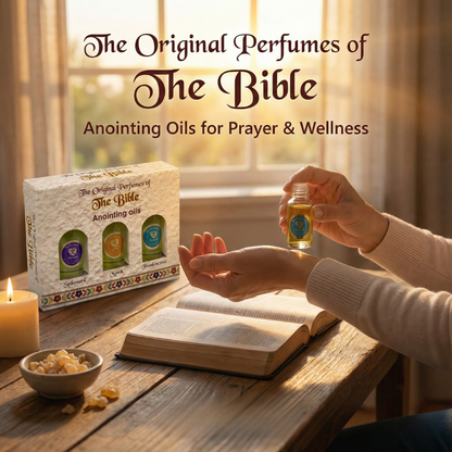 Set of 3 Authentic Holy Land Anointing Oils - 10ml/0.34oz Each Bottle