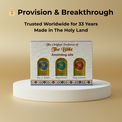Set of 3 Authentic Holy Land Anointing Oils - 10ml/0.34oz Each Bottle