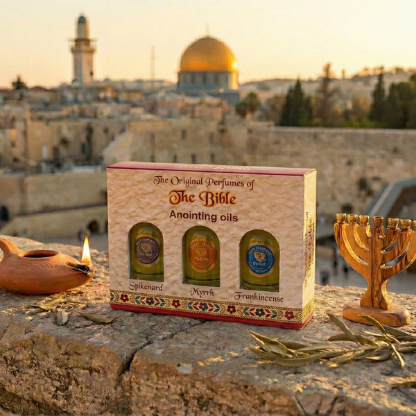 Ein Gedi™ Set of 3 Authentic Holy Land Anointing Oils - 10ml/0.34oz Each Bottle