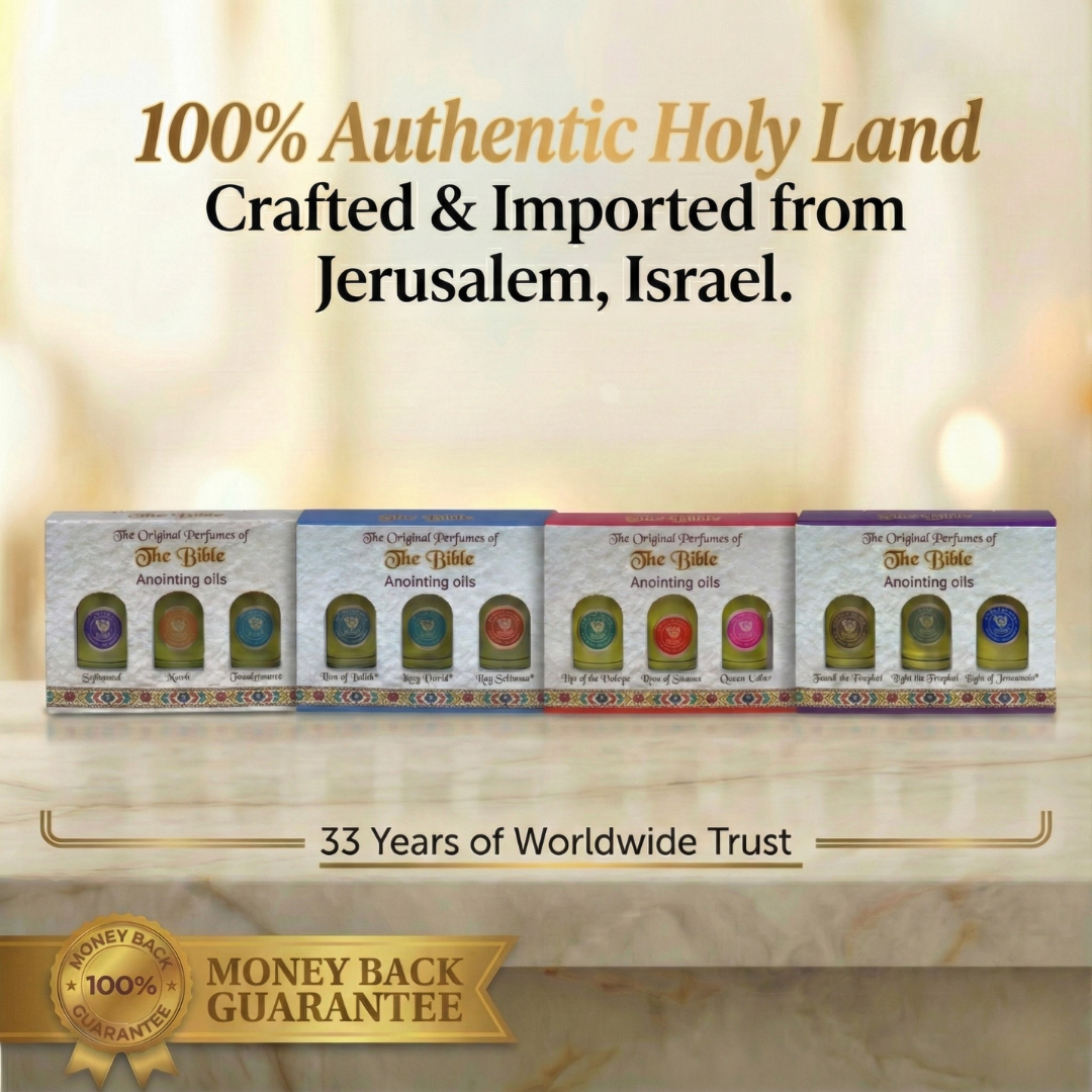 Ein Gedi™ Set of 3 Authentic Holy Land Anointing Oils - 10ml/0.34oz Each Bottle