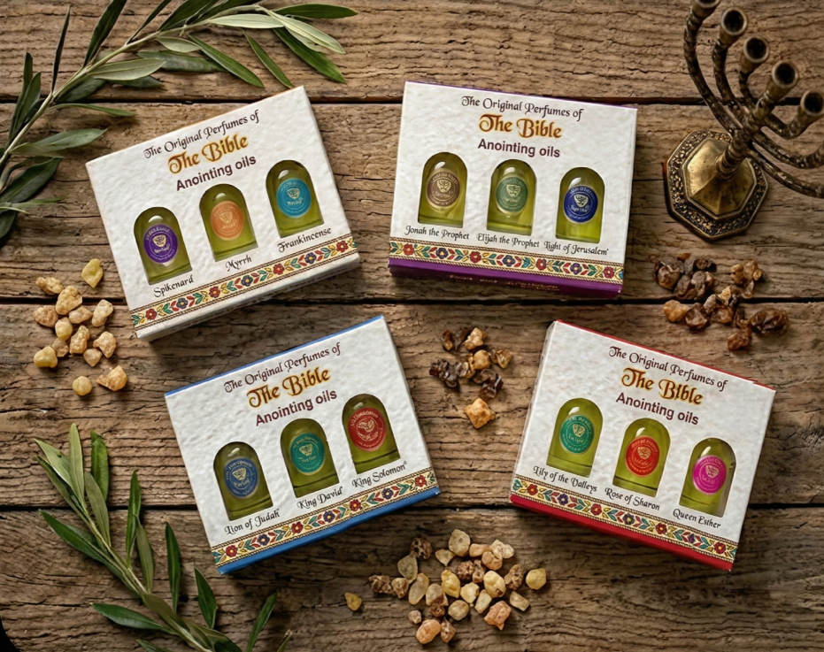 Set of 3 Authentic Holy Land Anointing Oils - 10ml/0.34oz Each Bottle