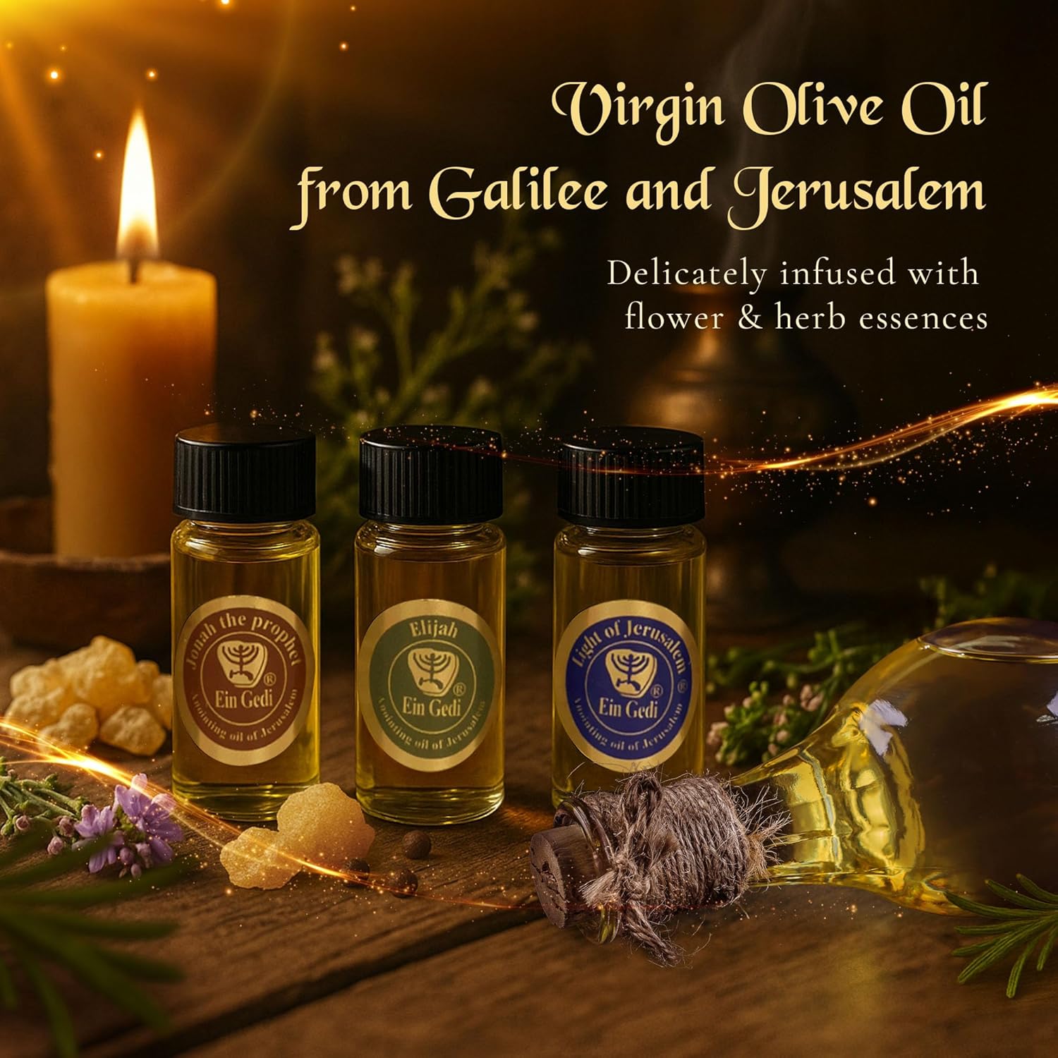 Ein Gedi Anointing Oil Set - 10ml/0.34oz Each Bottle