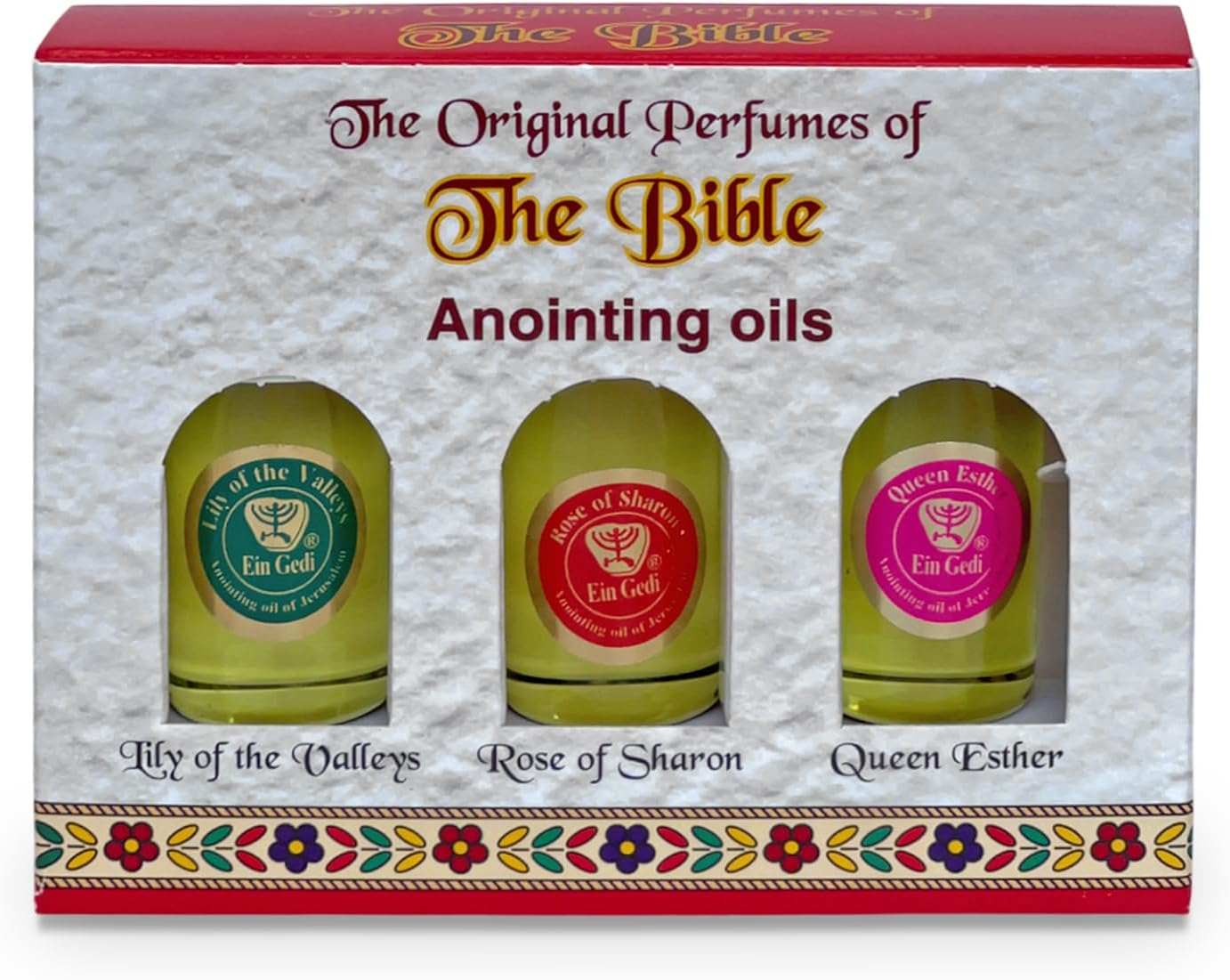 Ein Gedi Anointing Oil Set - 10ml/0.34oz Each Bottle