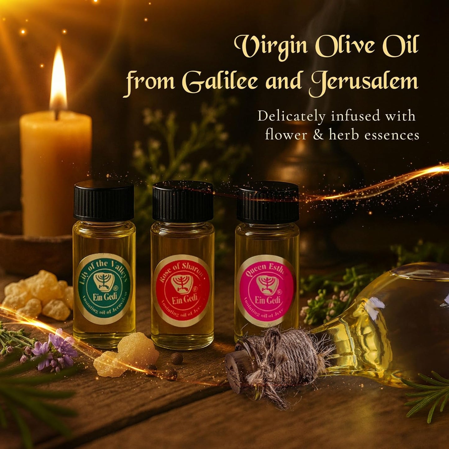 Ein Gedi Anointing Oil Set - 10ml/0.34oz Each Bottle