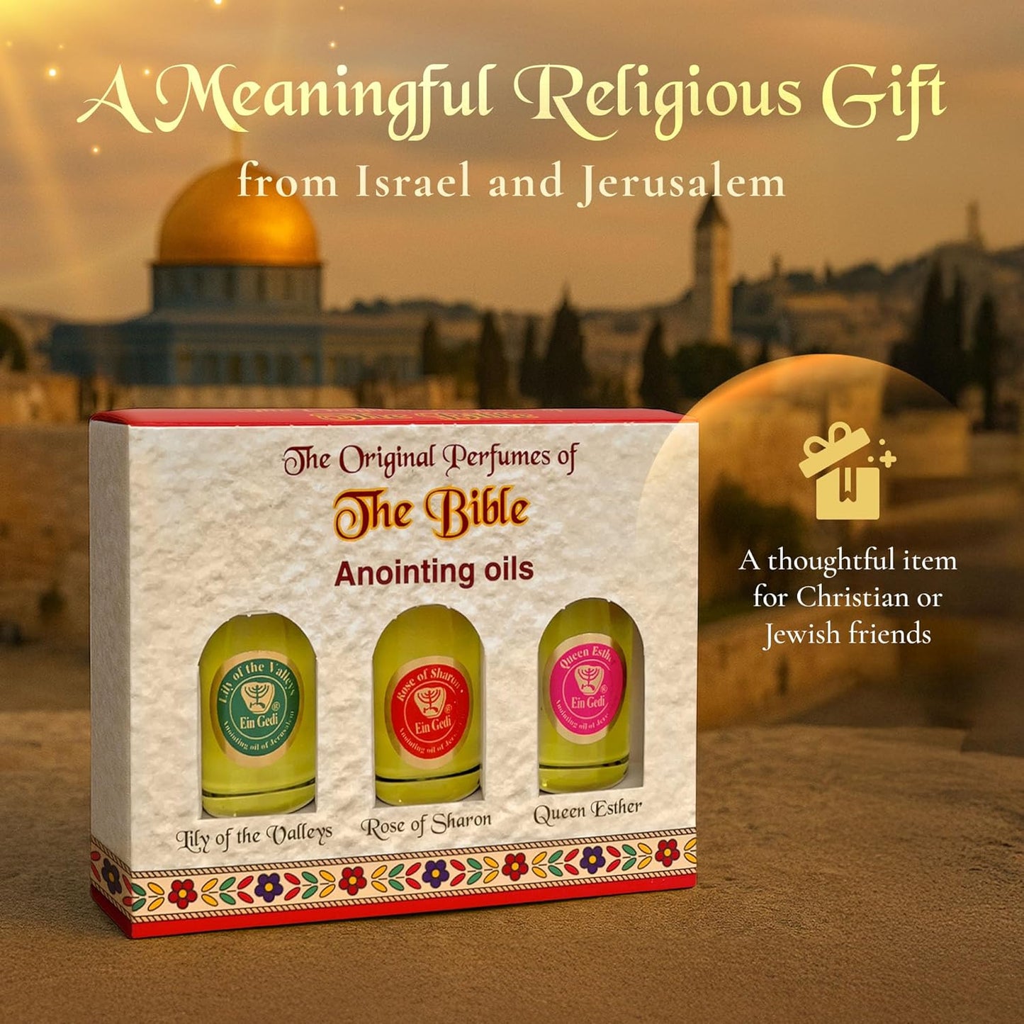 Ein Gedi Anointing Oil Set - 10ml/0.34oz Each Bottle